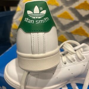 Adidas Stan Smith White and Green Sneakers